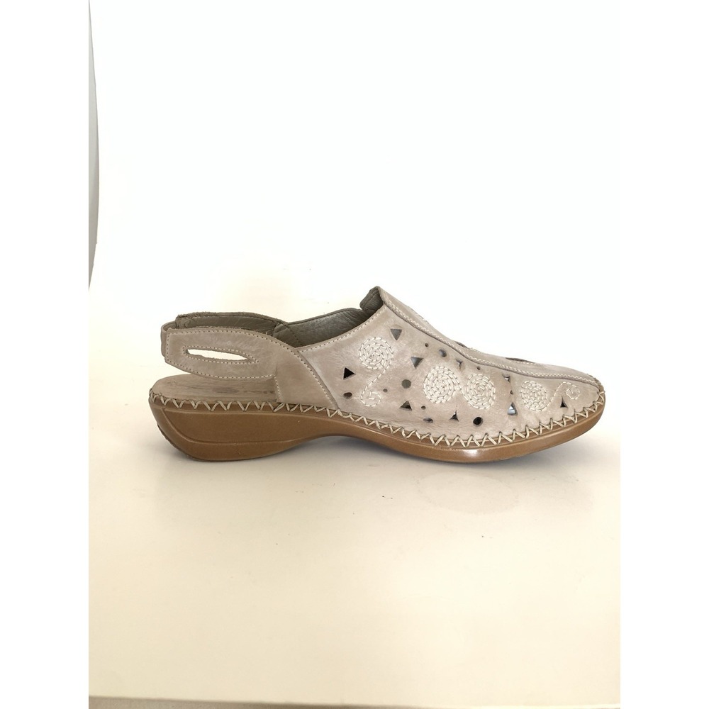 Remonte Women's Beige Leather Slingback Comfort Shoes Clogs EU 41 / US 10 - Picture 11 of 15
